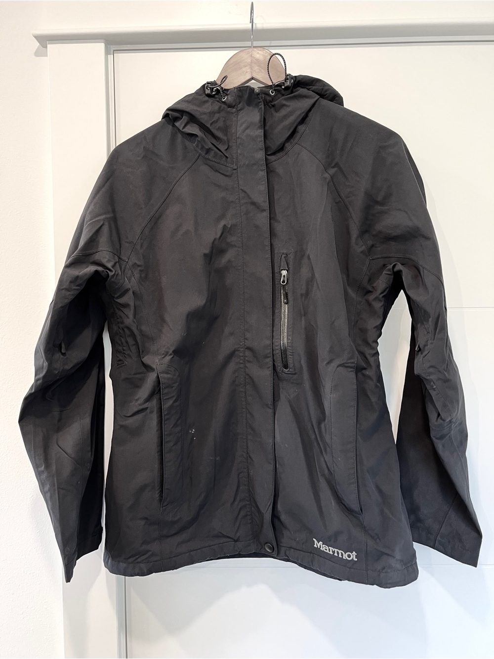 Marmot Womens Black Waterproof Hooded Rain Jacket